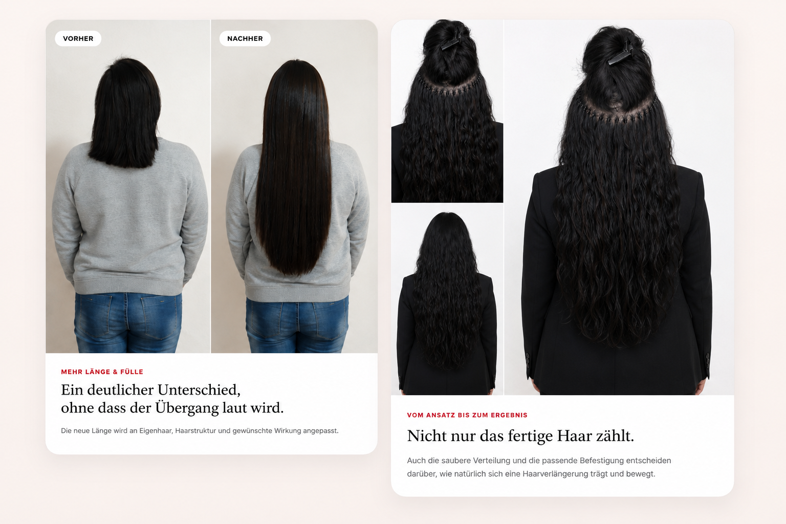 Haarverlängerung Vorher Nachher